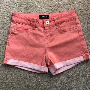 DKNY Jean shorts in Coral - girls size 12